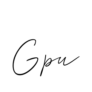 The best way (Allison_Script) to make a short signature is to pick only two or three words in your name. The name Gpu include a total of six letters. For converting this name. Gpu signature style 2 images and pictures png