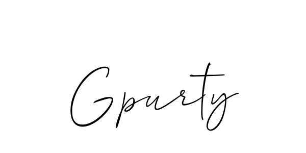 Also You can easily find your signature by using the search form. We will create Gpurty name handwritten signature images for you free of cost using Allison_Script sign style. Gpurty signature style 2 images and pictures png