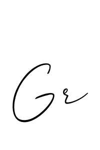 Make a beautiful signature design for name Gr. With this signature (Allison_Script) style, you can create a handwritten signature for free. Gr signature style 2 images and pictures png