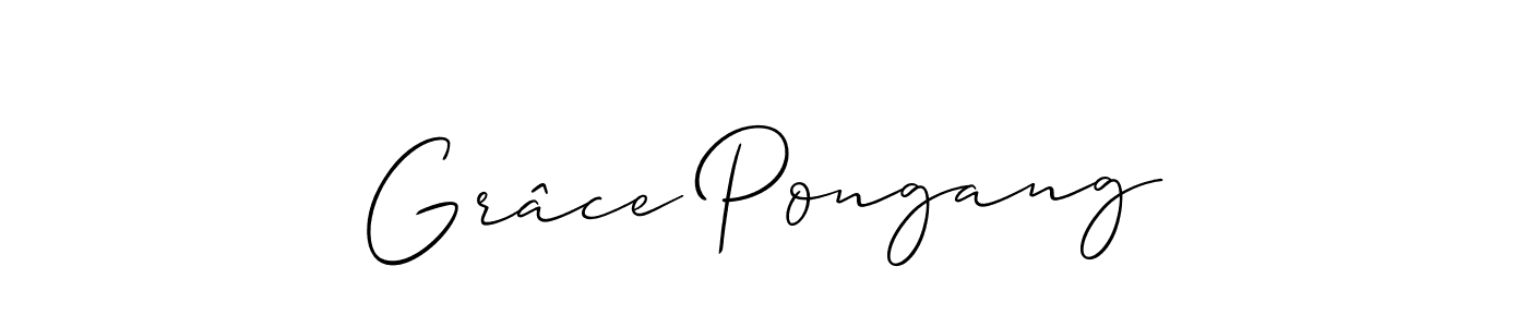 Design your own signature with our free online signature maker. With this signature software, you can create a handwritten (Allison_Script) signature for name Grâce Pongang. Grâce Pongang signature style 2 images and pictures png
