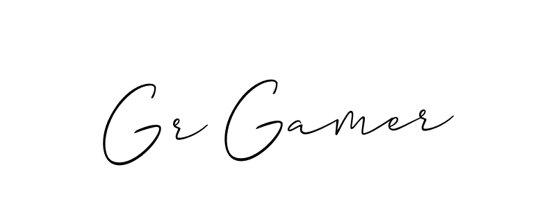 Also You can easily find your signature by using the search form. We will create Gr Gamer name handwritten signature images for you free of cost using Allison_Script sign style. Gr Gamer signature style 2 images and pictures png