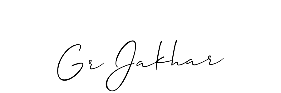 Also You can easily find your signature by using the search form. We will create Gr Jakhar name handwritten signature images for you free of cost using Allison_Script sign style. Gr Jakhar signature style 2 images and pictures png