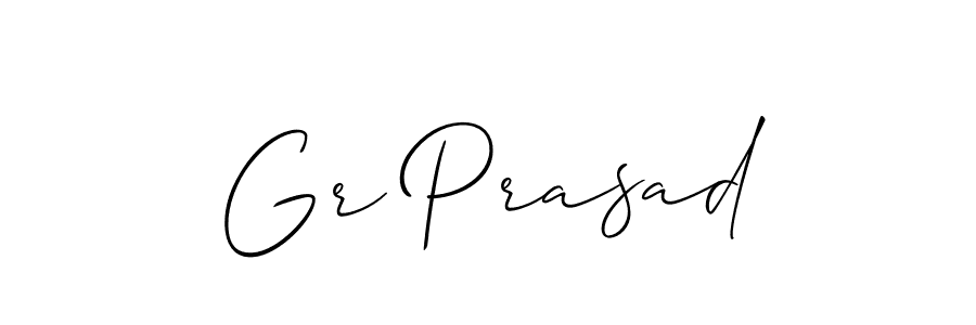 Similarly Allison_Script is the best handwritten signature design. Signature creator online .You can use it as an online autograph creator for name Gr Prasad. Gr Prasad signature style 2 images and pictures png