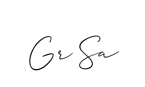 How to Draw Gr Sa signature style? Allison_Script is a latest design signature styles for name Gr Sa. Gr Sa signature style 2 images and pictures png