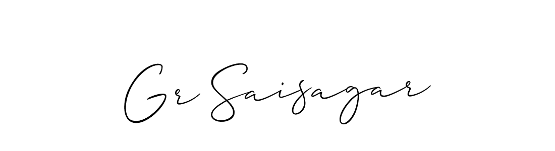 Allison_Script is a professional signature style that is perfect for those who want to add a touch of class to their signature. It is also a great choice for those who want to make their signature more unique. Get Gr Saisagar name to fancy signature for free. Gr Saisagar signature style 2 images and pictures png