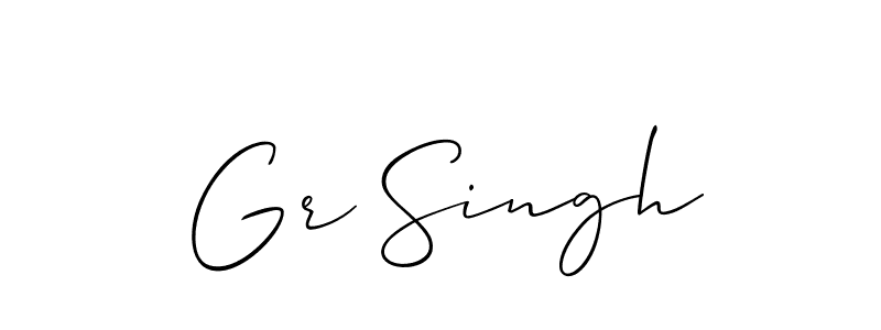 Also You can easily find your signature by using the search form. We will create Gr Singh name handwritten signature images for you free of cost using Allison_Script sign style. Gr Singh signature style 2 images and pictures png