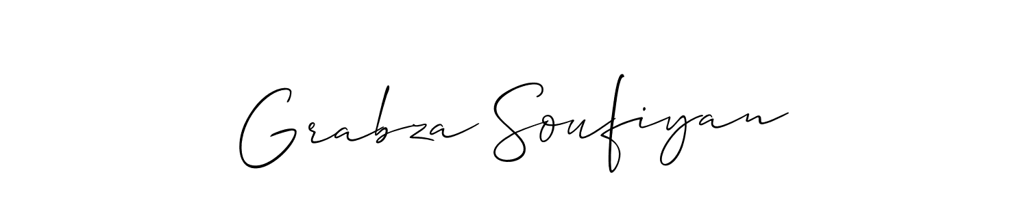 It looks lik you need a new signature style for name Grabza Soufiyan. Design unique handwritten (Allison_Script) signature with our free signature maker in just a few clicks. Grabza Soufiyan signature style 2 images and pictures png