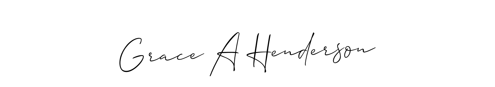 Grace A Henderson stylish signature style. Best Handwritten Sign (Allison_Script) for my name. Handwritten Signature Collection Ideas for my name Grace A Henderson. Grace A Henderson signature style 2 images and pictures png