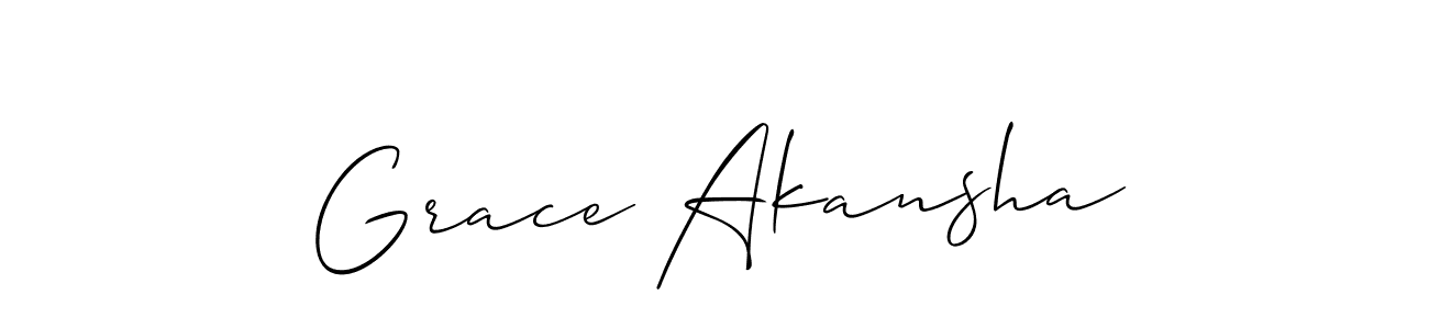 Similarly Allison_Script is the best handwritten signature design. Signature creator online .You can use it as an online autograph creator for name Grace Akansha. Grace Akansha signature style 2 images and pictures png