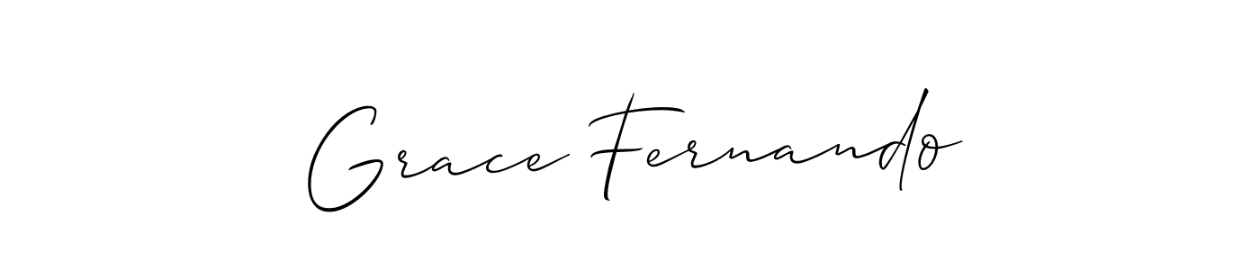 if you are searching for the best signature style for your name Grace Fernando. so please give up your signature search. here we have designed multiple signature styles  using Allison_Script. Grace Fernando signature style 2 images and pictures png
