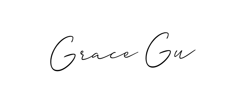 Make a beautiful signature design for name Grace Gu. With this signature (Allison_Script) style, you can create a handwritten signature for free. Grace Gu signature style 2 images and pictures png
