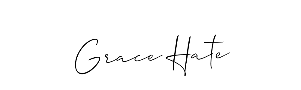 It looks lik you need a new signature style for name Grace Hate. Design unique handwritten (Allison_Script) signature with our free signature maker in just a few clicks. Grace Hate signature style 2 images and pictures png