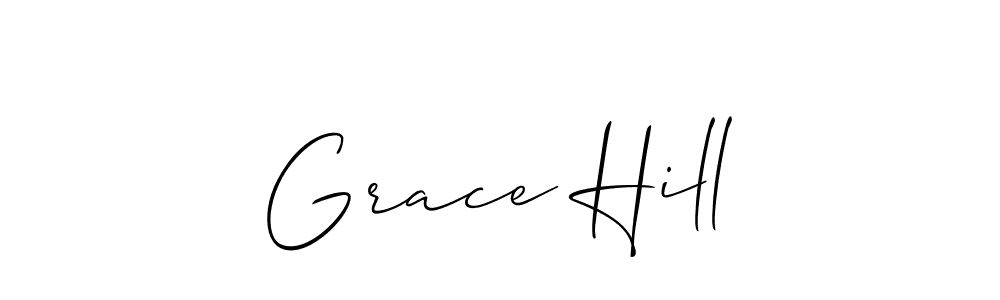 Allison_Script is a professional signature style that is perfect for those who want to add a touch of class to their signature. It is also a great choice for those who want to make their signature more unique. Get Grace Hill name to fancy signature for free. Grace Hill signature style 2 images and pictures png