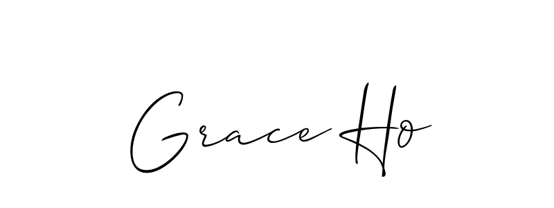 if you are searching for the best signature style for your name Grace Ho. so please give up your signature search. here we have designed multiple signature styles  using Allison_Script. Grace Ho signature style 2 images and pictures png