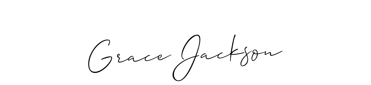 How to make Grace Jackson name signature. Use Allison_Script style for creating short signs online. This is the latest handwritten sign. Grace Jackson signature style 2 images and pictures png