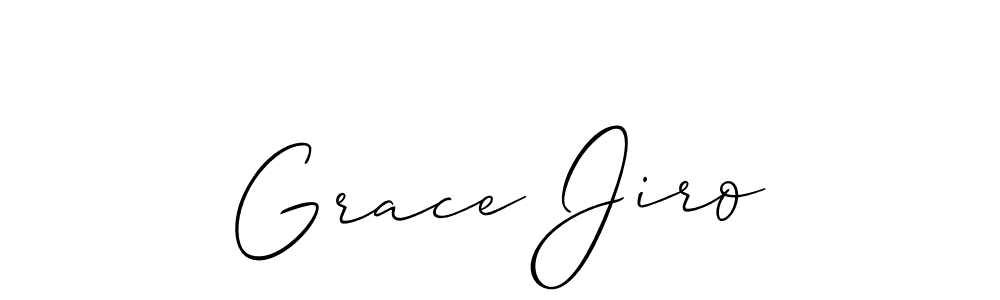 How to make Grace Jiro name signature. Use Allison_Script style for creating short signs online. This is the latest handwritten sign. Grace Jiro signature style 2 images and pictures png