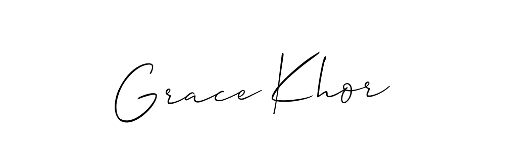 Make a beautiful signature design for name Grace Khor. With this signature (Allison_Script) style, you can create a handwritten signature for free. Grace Khor signature style 2 images and pictures png