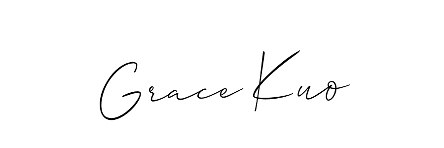 Similarly Allison_Script is the best handwritten signature design. Signature creator online .You can use it as an online autograph creator for name Grace Kuo. Grace Kuo signature style 2 images and pictures png