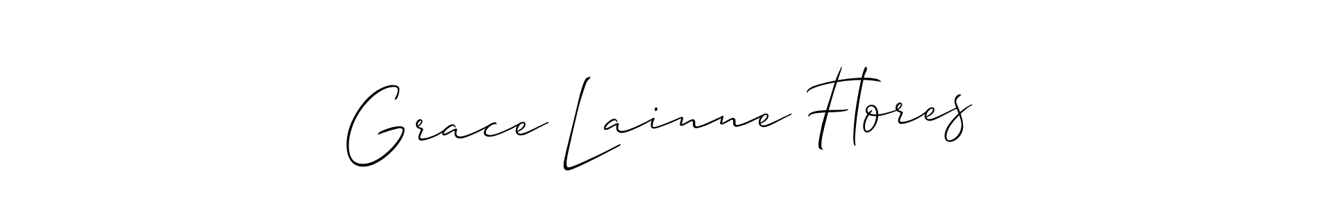 Use a signature maker to create a handwritten signature online. With this signature software, you can design (Allison_Script) your own signature for name Grace Lainne Flores. Grace Lainne Flores signature style 2 images and pictures png