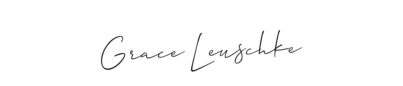 Grace Leuschke stylish signature style. Best Handwritten Sign (Allison_Script) for my name. Handwritten Signature Collection Ideas for my name Grace Leuschke. Grace Leuschke signature style 2 images and pictures png