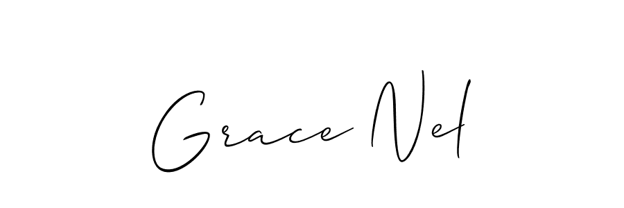 Create a beautiful signature design for name Grace Nel. With this signature (Allison_Script) fonts, you can make a handwritten signature for free. Grace Nel signature style 2 images and pictures png