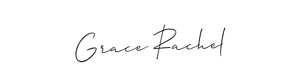 It looks lik you need a new signature style for name Grace Rachel. Design unique handwritten (Allison_Script) signature with our free signature maker in just a few clicks. Grace Rachel signature style 2 images and pictures png