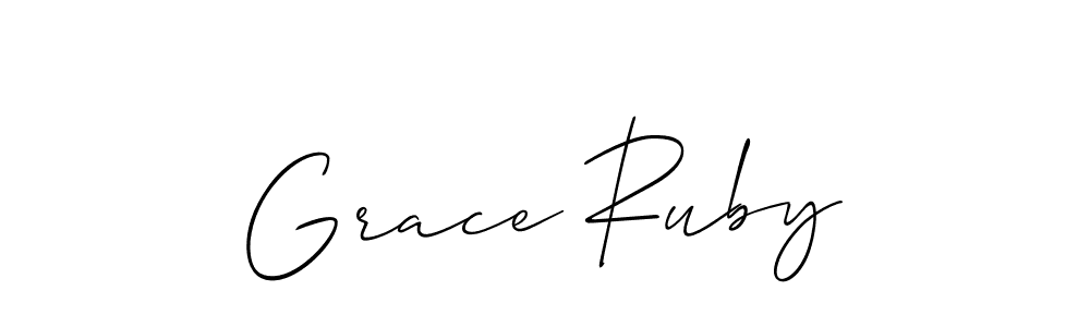 Use a signature maker to create a handwritten signature online. With this signature software, you can design (Allison_Script) your own signature for name Grace Ruby. Grace Ruby signature style 2 images and pictures png