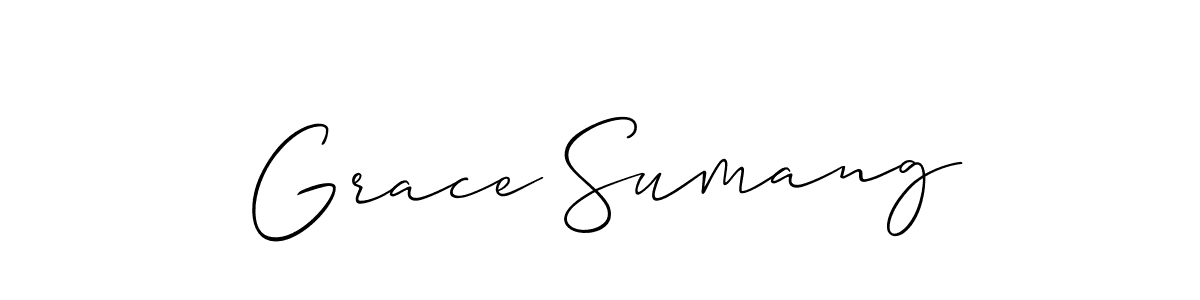 How to Draw Grace Sumang signature style? Allison_Script is a latest design signature styles for name Grace Sumang. Grace Sumang signature style 2 images and pictures png