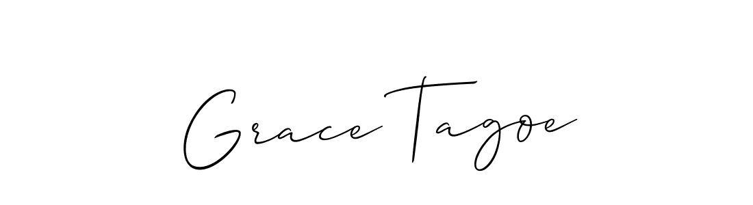 Allison_Script is a professional signature style that is perfect for those who want to add a touch of class to their signature. It is also a great choice for those who want to make their signature more unique. Get Grace Tagoe name to fancy signature for free. Grace Tagoe signature style 2 images and pictures png