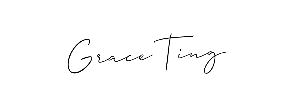 Use a signature maker to create a handwritten signature online. With this signature software, you can design (Allison_Script) your own signature for name Grace Ting. Grace Ting signature style 2 images and pictures png
