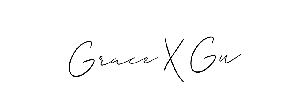 Best and Professional Signature Style for Grace X Gu. Allison_Script Best Signature Style Collection. Grace X Gu signature style 2 images and pictures png