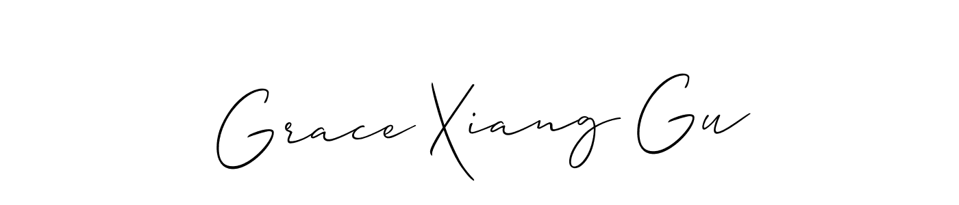 if you are searching for the best signature style for your name Grace Xiang Gu. so please give up your signature search. here we have designed multiple signature styles  using Allison_Script. Grace Xiang Gu signature style 2 images and pictures png