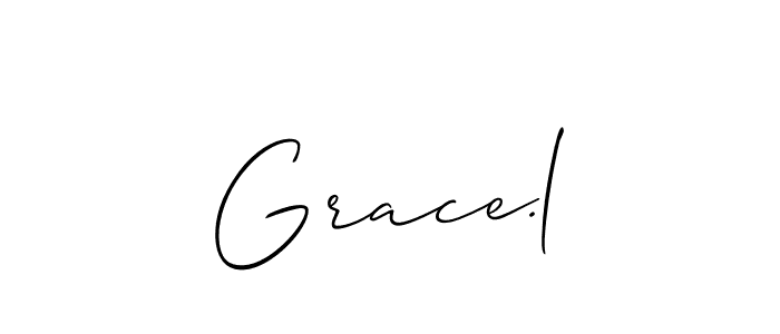 Use a signature maker to create a handwritten signature online. With this signature software, you can design (Allison_Script) your own signature for name Grace.l. Grace.l signature style 2 images and pictures png