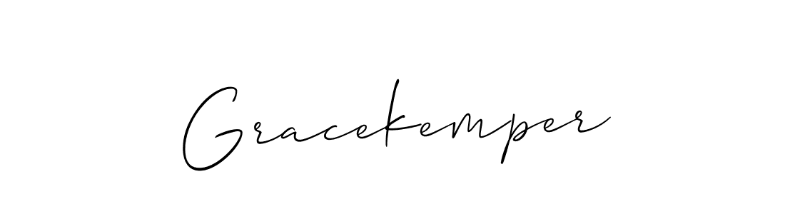 Design your own signature with our free online signature maker. With this signature software, you can create a handwritten (Allison_Script) signature for name Gracekemper. Gracekemper signature style 2 images and pictures png