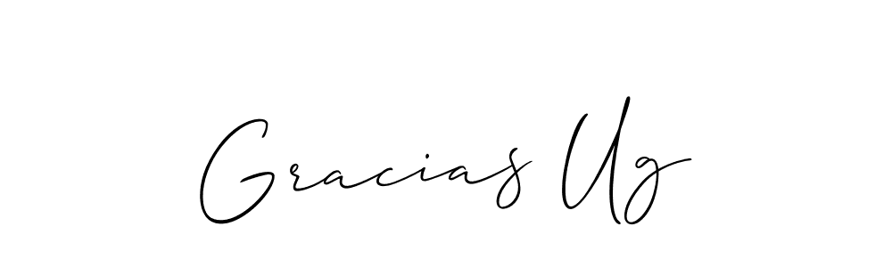 It looks lik you need a new signature style for name Gracias Ug. Design unique handwritten (Allison_Script) signature with our free signature maker in just a few clicks. Gracias Ug signature style 2 images and pictures png