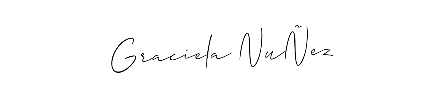 Make a beautiful signature design for name Graciela NuÑez. With this signature (Allison_Script) style, you can create a handwritten signature for free. Graciela NuÑez signature style 2 images and pictures png