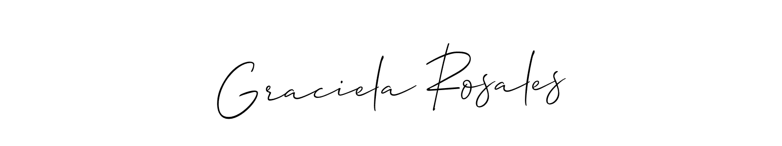 Design your own signature with our free online signature maker. With this signature software, you can create a handwritten (Allison_Script) signature for name Graciela Rosales. Graciela Rosales signature style 2 images and pictures png