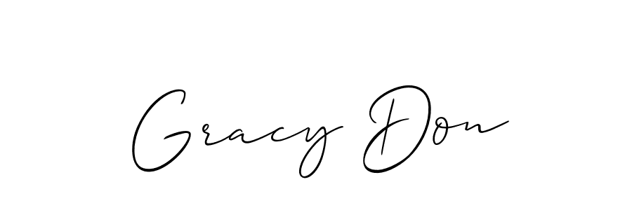Allison_Script is a professional signature style that is perfect for those who want to add a touch of class to their signature. It is also a great choice for those who want to make their signature more unique. Get Gracy Don name to fancy signature for free. Gracy Don signature style 2 images and pictures png