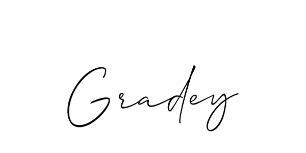 The best way (Allison_Script) to make a short signature is to pick only two or three words in your name. The name Gradey include a total of six letters. For converting this name. Gradey signature style 2 images and pictures png