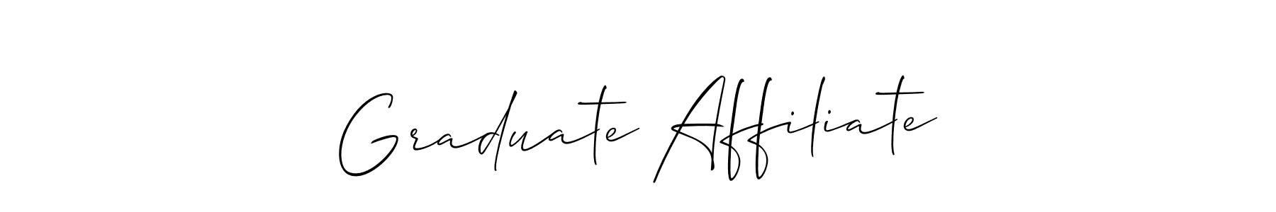 if you are searching for the best signature style for your name Graduate Affiliate. so please give up your signature search. here we have designed multiple signature styles  using Allison_Script. Graduate Affiliate signature style 2 images and pictures png