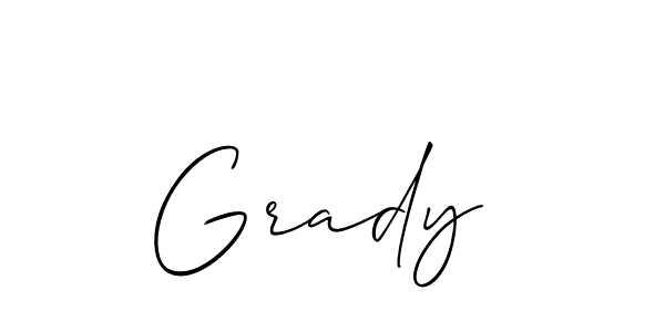 Use a signature maker to create a handwritten signature online. With this signature software, you can design (Allison_Script) your own signature for name Grady . Grady  signature style 2 images and pictures png