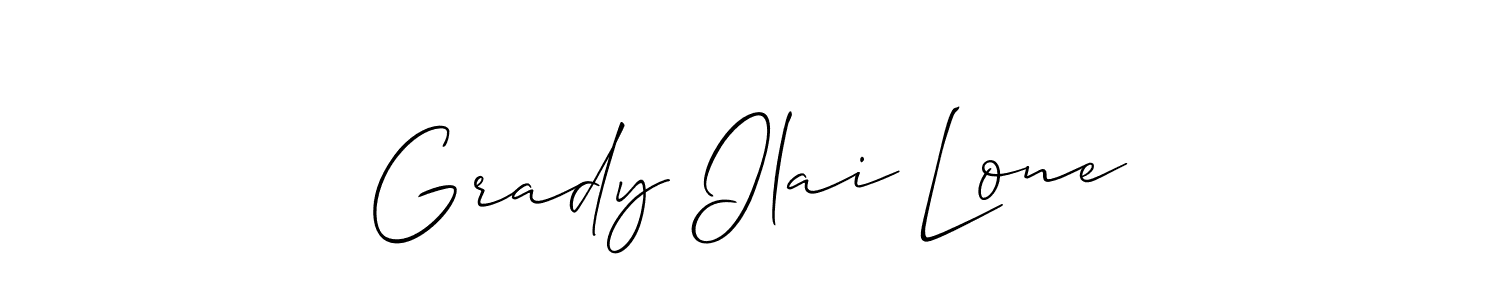 It looks lik you need a new signature style for name Grady Ilai Lone. Design unique handwritten (Allison_Script) signature with our free signature maker in just a few clicks. Grady Ilai Lone signature style 2 images and pictures png