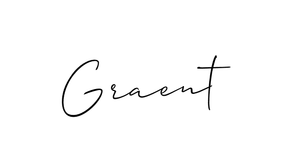 Make a beautiful signature design for name Graent. With this signature (Allison_Script) style, you can create a handwritten signature for free. Graent signature style 2 images and pictures png