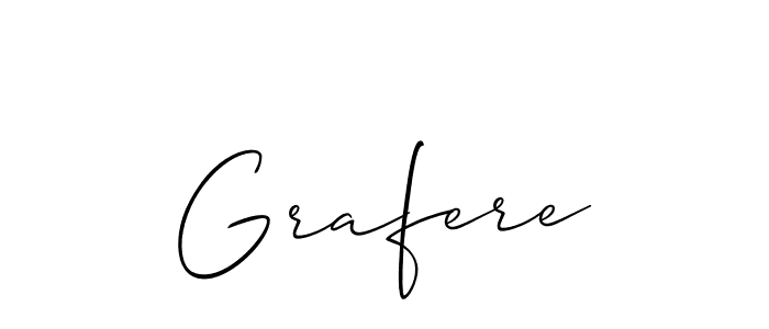 You should practise on your own different ways (Allison_Script) to write your name (Grafere) in signature. don't let someone else do it for you. Grafere signature style 2 images and pictures png