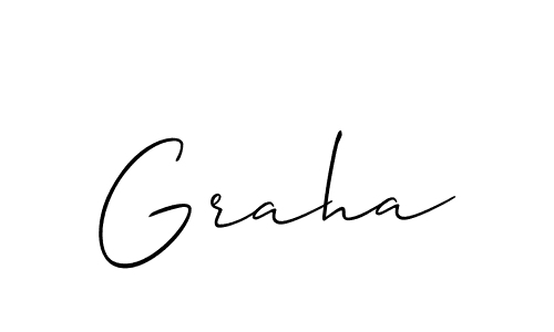 Create a beautiful signature design for name Graha. With this signature (Allison_Script) fonts, you can make a handwritten signature for free. Graha signature style 2 images and pictures png