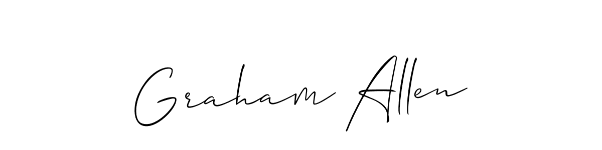 How to make Graham Allen name signature. Use Allison_Script style for creating short signs online. This is the latest handwritten sign. Graham Allen signature style 2 images and pictures png