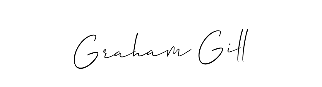 How to make Graham Gill name signature. Use Allison_Script style for creating short signs online. This is the latest handwritten sign. Graham Gill signature style 2 images and pictures png