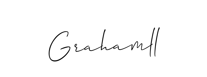 Also You can easily find your signature by using the search form. We will create Grahamll name handwritten signature images for you free of cost using Allison_Script sign style. Grahamll signature style 2 images and pictures png