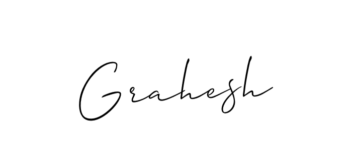 The best way (Allison_Script) to make a short signature is to pick only two or three words in your name. The name Grahesh include a total of six letters. For converting this name. Grahesh signature style 2 images and pictures png