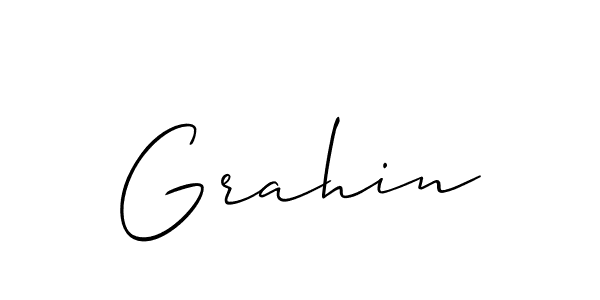 Also we have Grahin name is the best signature style. Create professional handwritten signature collection using Allison_Script autograph style. Grahin signature style 2 images and pictures png